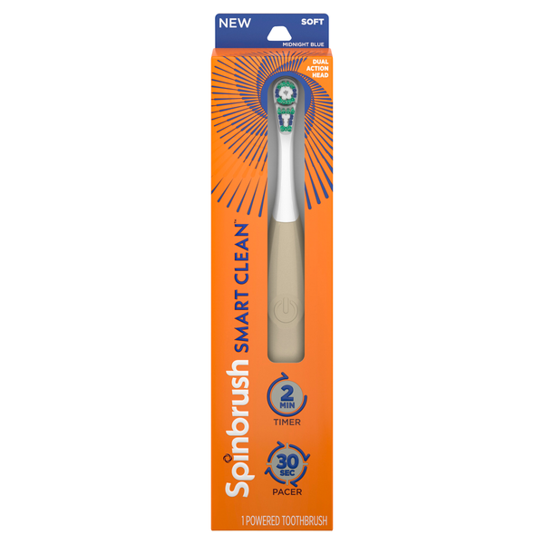 Spinbrush Smart Clean Battery Powered Electric Soft Toothbrush for Adults
