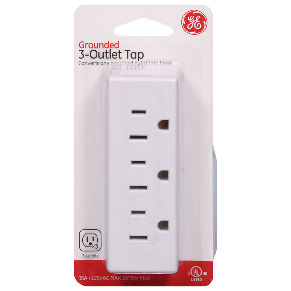 GE Grounded 3-Outlet Tap