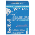 Red Bull Sea Blue Edition Sugar Free Juneberry Energy Drink - 4 pk