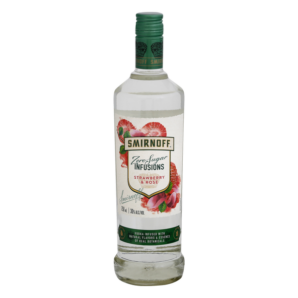 Smirnoff Zero Sugar Infusions Strawberry & Rose Vodka