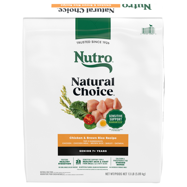 NUTRO Natural Choice Senior 7 yrs+ Chicken & Brown Rice Dry Dog Food