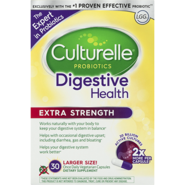 Culturelle Probiotics Vegetarian Extra Strength Digestive Health Capsules
