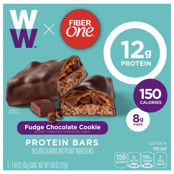 Save on Fiber One WW Protein Bars Fudge Chocolate Cookie 5 ct Order