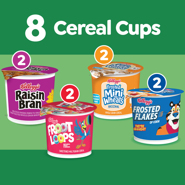 Kellogg's Cereal Cup Variety Pack - 8 ct