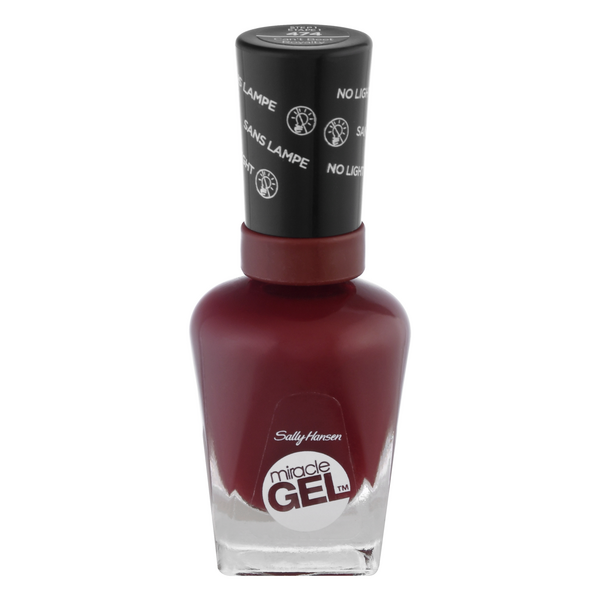 Sally Hansen Step 1 Miracle Gel Nail Polish Can't Beet Royalty 474