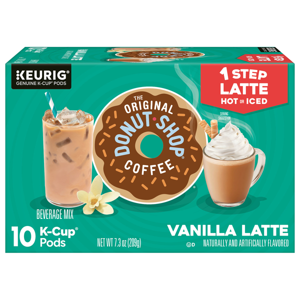 The Original Donut Shop Coffee Vanilla Latte Beverage Mix K-Cup Pods