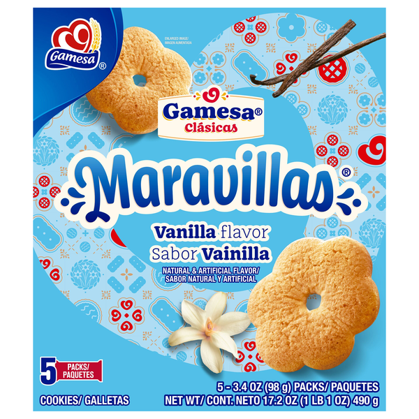 Gamesa Maravillas Vanilla Cookies - 5 ct