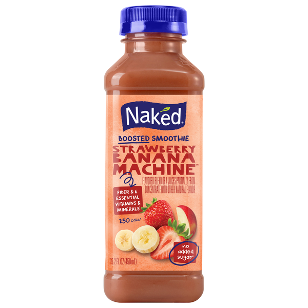 Naked No Added Sugar Strawberry Banana Fruit Boosted Smoothie
