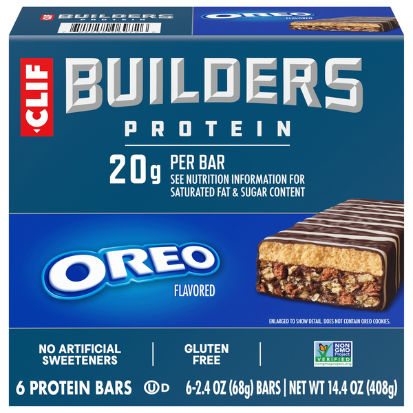 CLIF Builders Gluten Free OREO Flavored 20g Protein Bars - 6 ct
