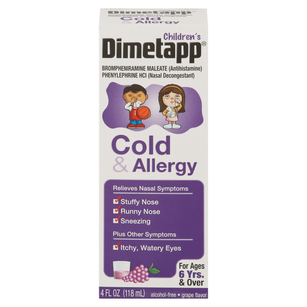 Save on Dimetapp Children's Cold & Allergy Liquid Grape Flavor Order