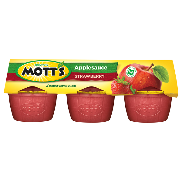 Mott's Strawberry Applesauce Cups - 6 ct
