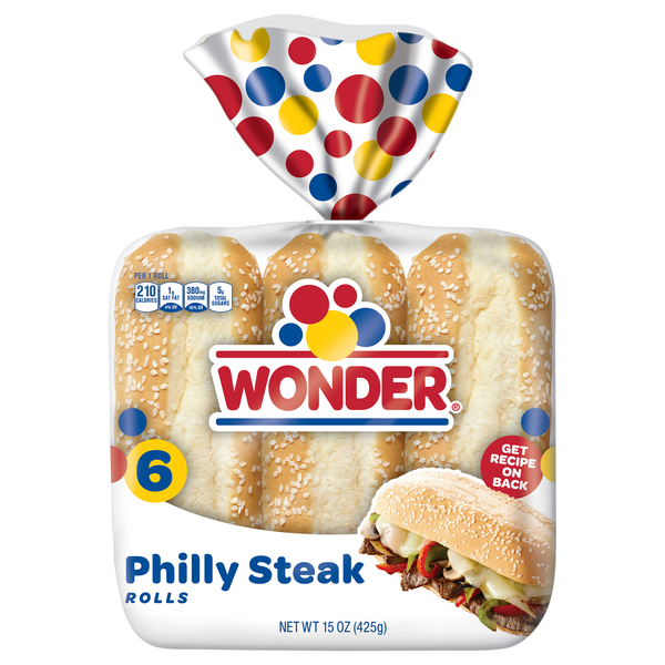 Wonder Philly Steak Rolls - 6 ct