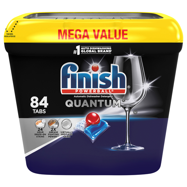 FINISH Powerball Quantum Dishwasher Detergent Tabs - 84 ct