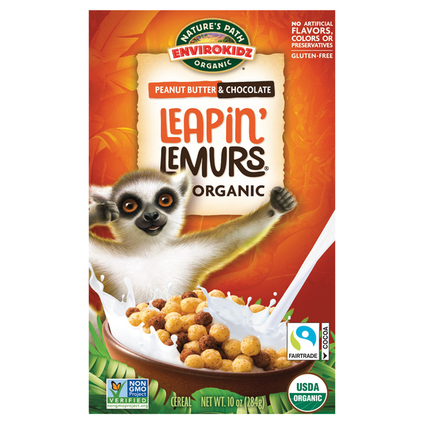Nature's Path EnviroKidz Organic Gluten Free Lemurs PB & Chocolate Cereal