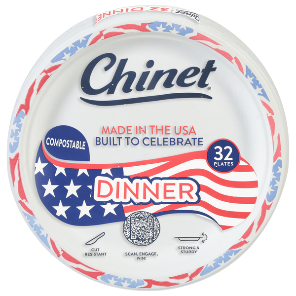 Chinet Compostable Dinner Plates USA