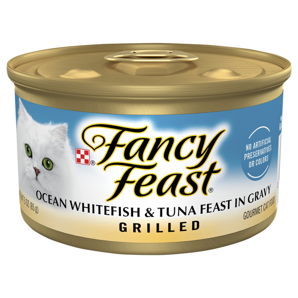 Fancy Feast Grilled Ocean Whitefish & Tuna Feast in Gravy Wet Cat Food