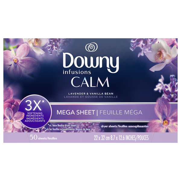 Downy Infusions Calm Lavender & Vanilla Bean Mega Dryer Sheets