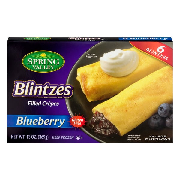 Spring Valley Gluten Free Blueberry Blintzes - 6 ct Frozen