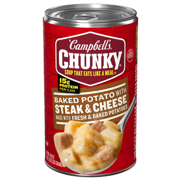 Campbell's Chunky Baked Potato with Steak & Cheese Soup