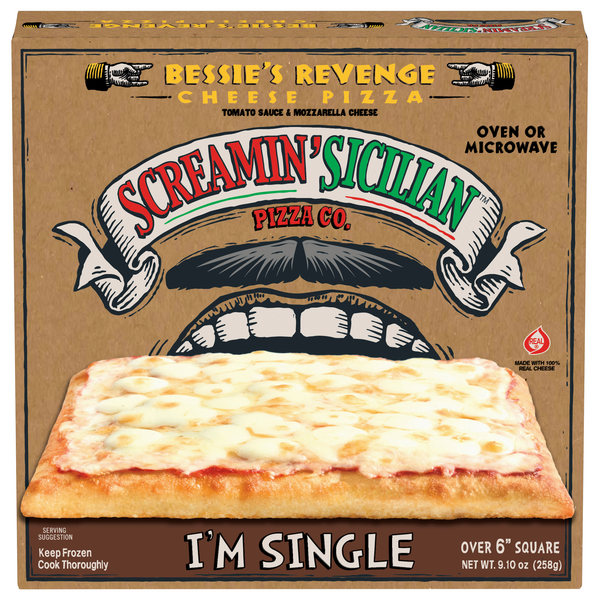 Screamin' Sicilian I'm Single Bessie's Revenge Cheese Pizza Frozen