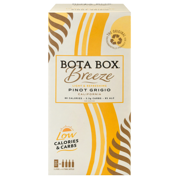 Bota Box Breeze California Pinot Grigio Wine - 4 pk