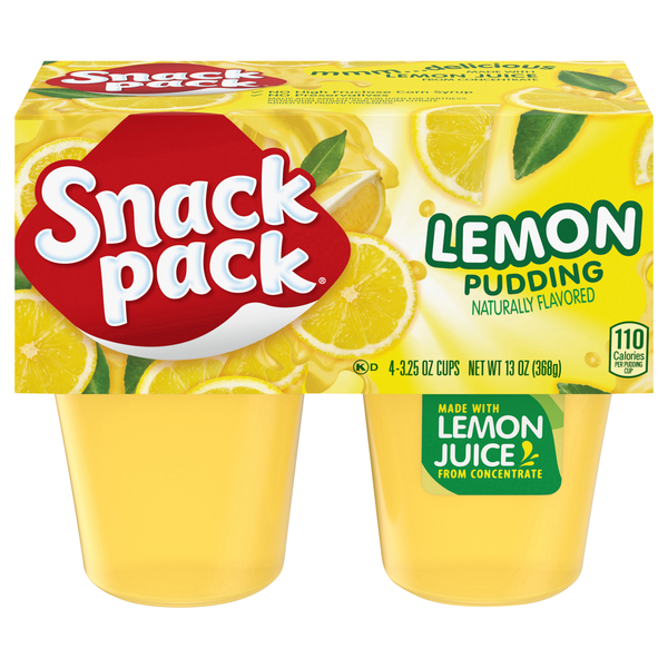 Snack Pack Lemon Pudding Cups - 4 ct