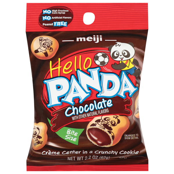 Meiji Hello Panda Bite Size Chocolate Creme Filled Cookies