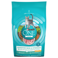 Purina ONE Sensitive Skin & Stomach Real Turkey Adult Dry Cat Food