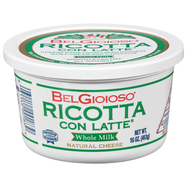 BelGioioso Natural Whole Milk Ricotta Con Latte Cheese