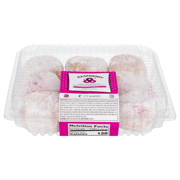 CT Bakery Mini Raspberry Filled Donuts - 9 ct