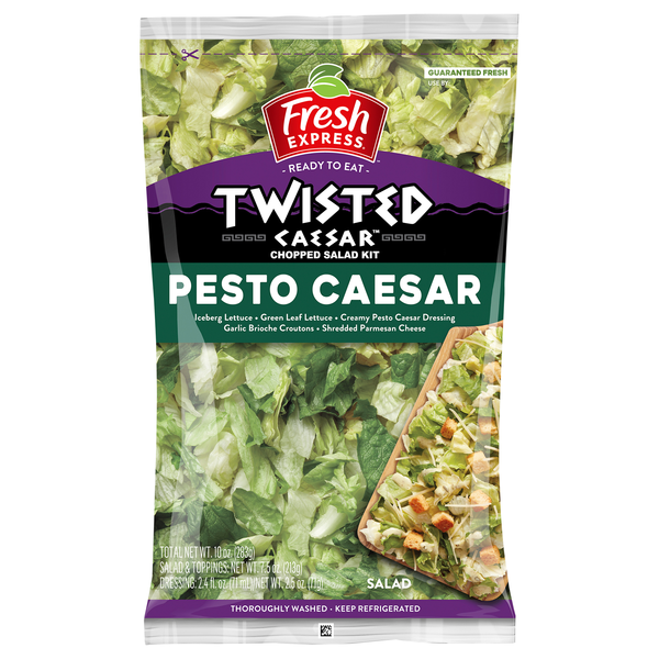Fresh Express Chopped Twisted Pesto Caesar Salad Kit