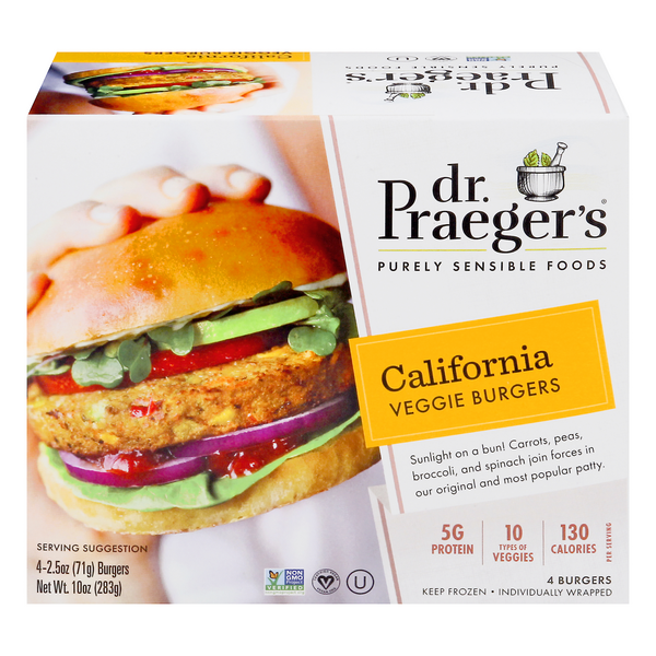 Save on Dr. Praeger's Sensible Foods California Veggie Burgers 4 ct