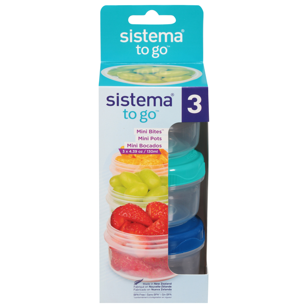 Sistema To Go Mini Bites Containers 4.39 oz