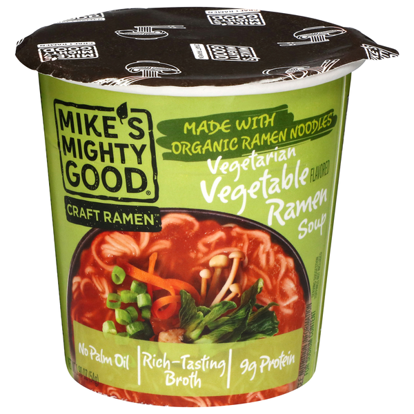 Mike's Mighty Good Vegetarian Vegetable Craft Ramen Noodle Soup Cup