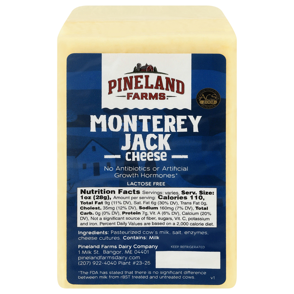 Pineland Farms Monterey Jack Cheese (Regular Sliced)