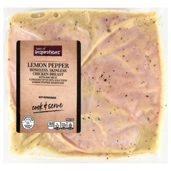 Taste of Inspirations Lemon Pepper Boneless Skinless Chicken Breast