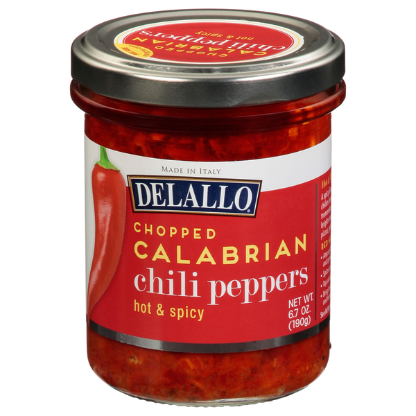 DeLallo Chopped Hot & Spicy Calabrian Chili Peppers