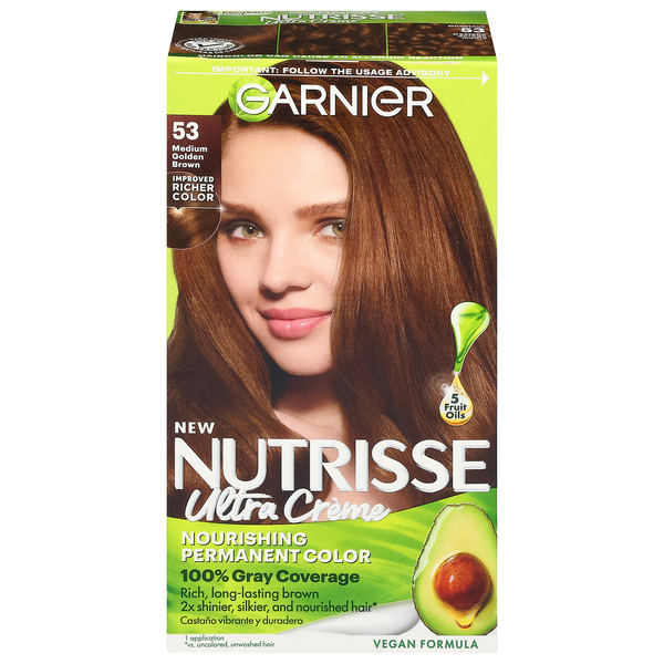 Garnier Nutrisse Nourishing Color Creme Medium Golden Brown 53