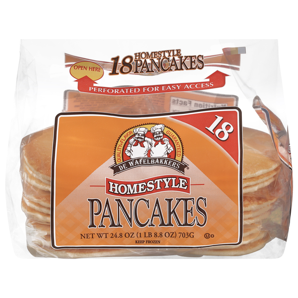De Wafelbakkers Homestyle Pancakes - 18 ct Frozen