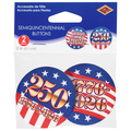 Beistle Patriotic 1776 Semiquincentennial Buttons