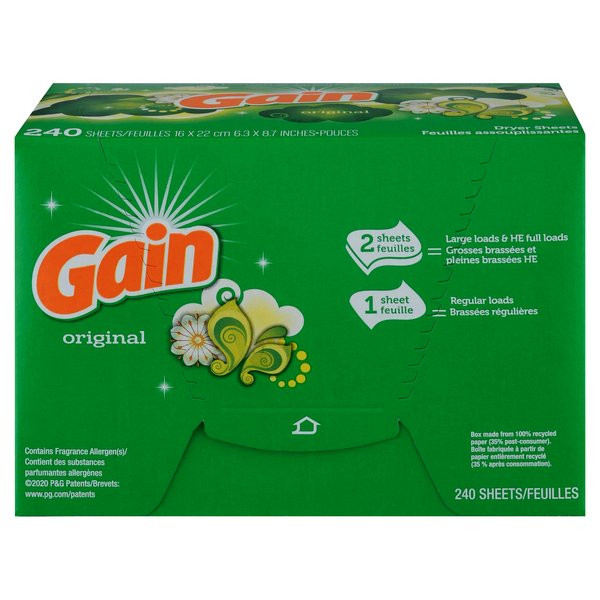 Save on Gain Dryer Sheets Original Order Online Delivery GIANT