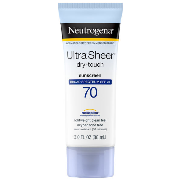 Neutrogena Ultra Sheer Dry-Touch Sunscreen Lotion Water Resistant SPF 70