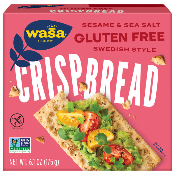 Wasa Gluten Free Sesame & Sea Salt Swedish Style Crispbread Crackers