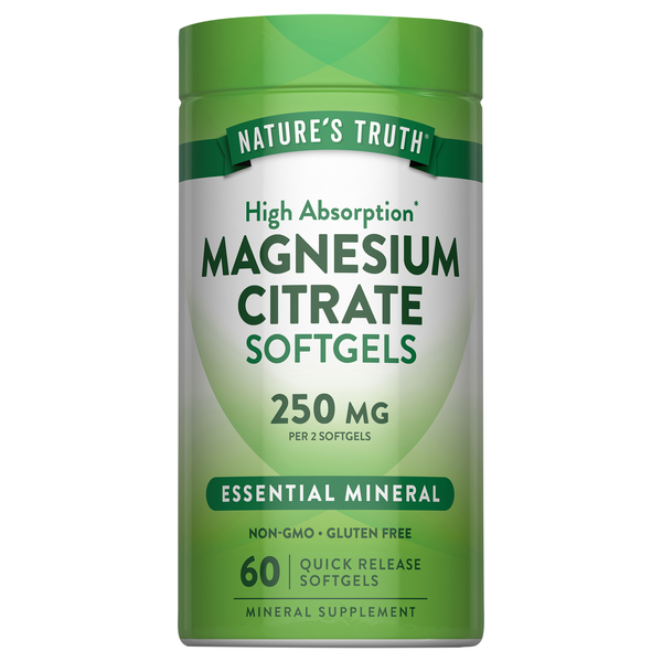 Nature's Truth 250mg Magnesium Citrate Quick Release Softgels