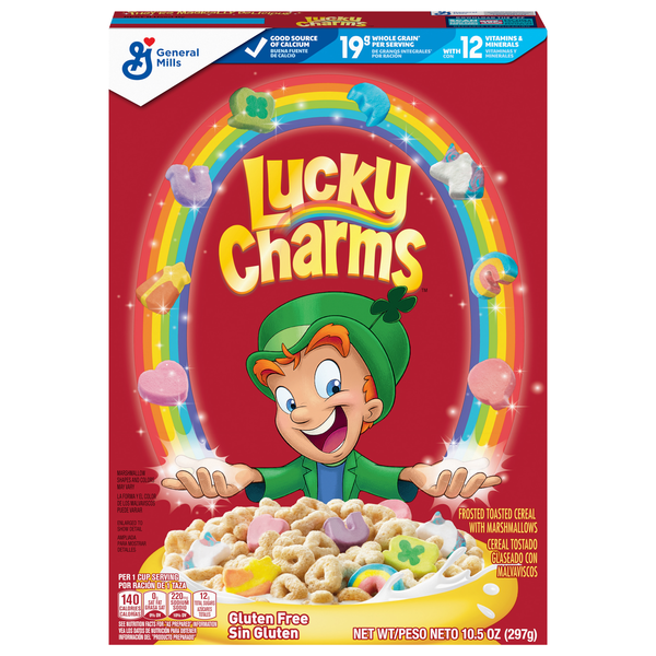 Lucky Charms Gluten Free Frosted Toasted Cereal with Marshmallows