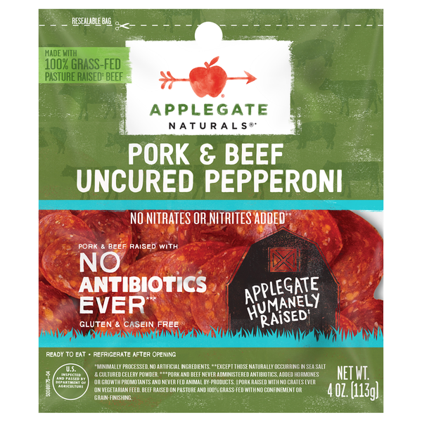 Applegate Naturals Antibiotic Free Pork & Beef Pepperoni Slices