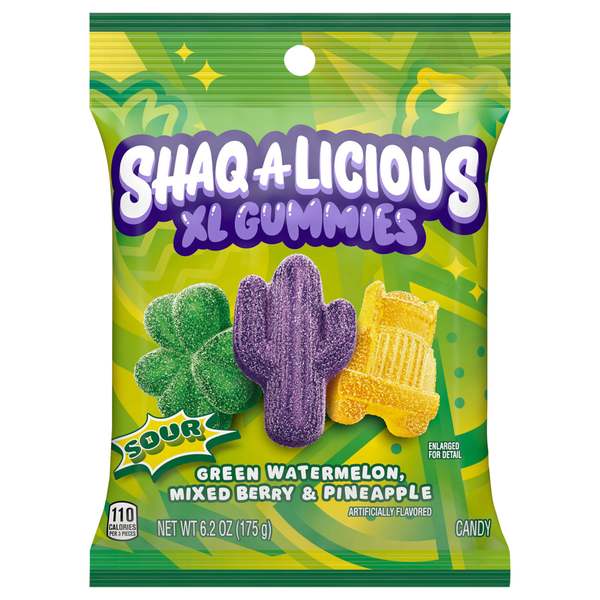 SHAQ-A-LICIOUS Sour Chewy XL Gummies Candy