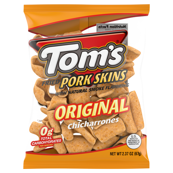 Tom's Fried Pork Skins Chicharrones Original