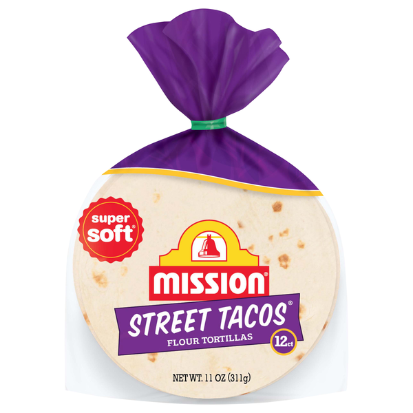 Mission Super Soft Street Taco Flour Tortillas 4.5 Inch - 12 ct