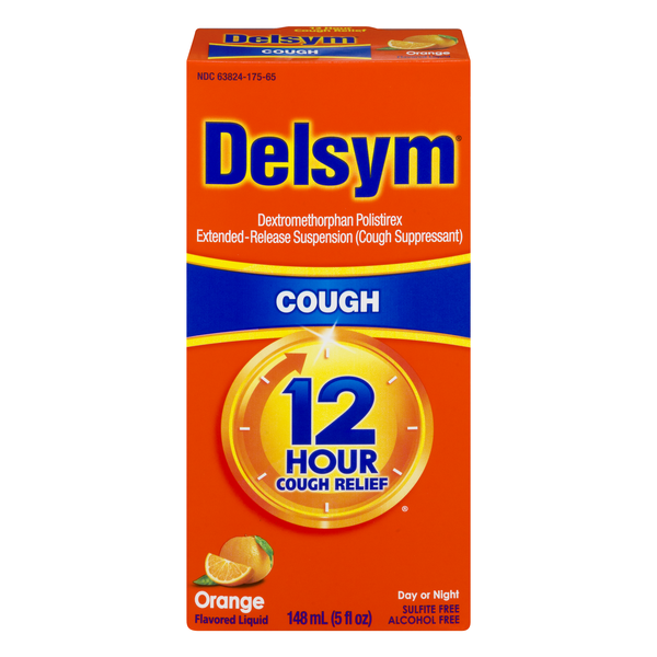 Delsym Cough Suppressant 12 Hour Relief Extended Release Orange Liquid